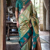 Profuse Green Soft Banarasi Silk Saree With Stunner Blouse Piece
