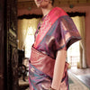 Enticing Pink Soft Banarasi Silk Saree With Nemesis Blouse Piece