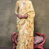 Allure Yellow Cotton Silk Saree With Opulent Blouse Piece