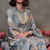 Ineffable Grey Cotton Silk Saree With Inimitable Blouse Piece