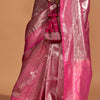 Lassitude Pink Kanjivaram Silk Saree With Incredible Blouse Piece