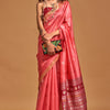 Flameboyant Tomato Soft Banarasi Silk Saree With Captivating Blouse Piece