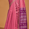 Blooming Pink Soft Banarasi Silk Saree With Delightful Blouse Piece