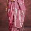 Petrichor Pink Banarasi Satin Silk Saree With Outstanding Blouse
