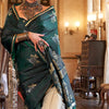 Arresting Dark Green Banarasi Satin Silk Saree With Desiring Blouse