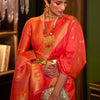 Palimpsest Peach Soft Banarasi Silk Saree With Staggering Blouse Piece
