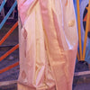 Prominent Beige Soft Banarasi Silk Saree With Desirable Blouse Piece