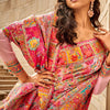Adorable Pink Pashmina Saree With Exceptional Blouse Piece