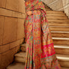 Pleasant Grey Pashmina Saree With Inspiring Blouse Piece