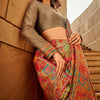 Pleasant Grey Pashmina Saree With Inspiring Blouse Piece
