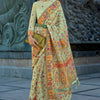 Elegant Pista Pashmina Saree With Capricious Blouse Piece