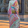 Opulent Sky Pashmina Saree With Preferable Blouse Piece