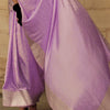 Prettiest Lavendor Soft Banarasi Silk Saree With Panache Blouse Piece