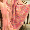 Gratifying Pink Pashmina saree With Staring Blouse Piece
