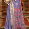 Appealing Lavender Pashmina saree With Ravishing Blouse Piece