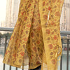 Transcendent Yellow Digital Printed Tissue Silk Saree With Artistic Blouse Piece