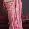 Arresting Pink Soft Banarasi Silk Saree With Delightful Blouse Piece