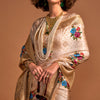 Exemplary Beige Banarasi Satin Silk Saree With Lustrous Blouse