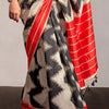 Precious Beige Digital Printed Soft Silk Saree With Opulent Blouse Piece