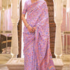 Evanescent Lavender Pashmina saree With Forbearance Blouse Piece