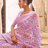 Evanescent Lavender Pashmina saree With Forbearance Blouse Piece