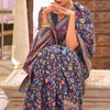 Devastating Navy Blue Pashmina saree With Gratifying Blouse Piece