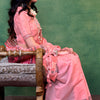 Flameboyant Pink Cotton Silk Saree With Fancifull Blouse Piece