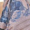 Allure Blue Digital Printed Tussar Silk Saree With Splendorous Blouse Piece