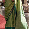 Enamoring Green Banarasi Tussar Silk Saree With Winsome Blouse Piece
