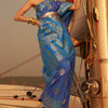 Lissome Royal Blue Soft Banarasi Silk Saree With Propinquity Blouse Piece