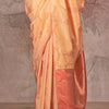 Resplendent Beige Two Tone Soft Banarasi Silk Saree With Desultory Blouse