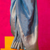 Ravishing Blue Soft Banarasi Tissue Silk Saree With Seraphic  Blouse Piece