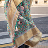 Petrichor Pista Organza Silk Saree With Sumptuous Blouse Piece