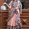 Confounding Pink Digital Printed Satin Silk Saree With Scrumptious Blouse Piece