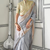 Luxuriant Grey Soft Silk Saree With Vivacious Blouse Piece