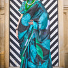 Surpassing Black Digital Printed Satin Silk Saree With Desiring Blouse Piece