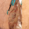 Entrancing Beige  Digital Printed Tissue Silk Saree With Ideal Blouse Piece