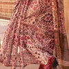 Cynosure Pink Digital Printed Tissue Silk Saree With Imbrication Blouse Piece