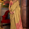 Hypnotic Yellow Soft Banarasi Silk Saree With Deserving Blouse Piece
