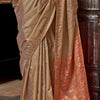 Majesty Dark Beige Soft Banarasi Silk Saree With Fairytale Blouse Piece