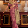 Divine Pink Soft Banarasi Silk Saree With Effervescent Blouse Piece