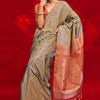 Imaginative Grey Soft Banarasi Silk Saree With Unequalled Blouse Piece