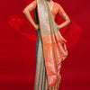 Imaginative Grey Soft Banarasi Silk Saree With Unequalled Blouse Piece