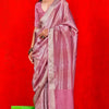 Innovative Pink Soft Banarasi Silk Saree With Gleaming Blouse Piece