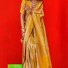Impressive Mustard Soft Banarasi Silk Saree With Appealing Blouse Piece