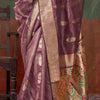 Staring Purple Paithani Pure Tissue Silk Saree With Comely Blouse Piece