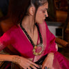 Evocative Dark Pink Soft Banarasi Silk Saree With Quintessential Blouse Piece