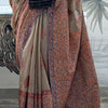 Phenomenal Grey Pashmina saree With Desiring Blouse Piece