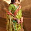 Adorning Green Soft Banarasi Silk Saree With Outstanding Blouse