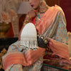 Elision Pista Pashmina saree With Palimpsest Blouse Piece